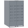 Mülltonnenschuppen aus grauem Stahl 69x79x117 cm von , Halterungen für Abfallbehälter - Ref: Foro24-4008428, Preis: 198,56 €,...
