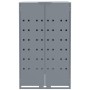 Cobertizo de contenedor de basura acero gris 69x79x117 cm de , Soportes para contenedores de residuos - Ref: Foro24-4008428, ...