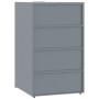 Mülltonnenschuppen aus grauem Stahl 69x79x117 cm von , Halterungen für Abfallbehälter - Ref: Foro24-4008428, Preis: 198,56 €,...
