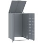 Mülltonnenschuppen aus grauem Stahl 69x79x117 cm von , Halterungen für Abfallbehälter - Ref: Foro24-4008428, Preis: 198,56 €,...