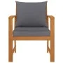 Garden chairs with dark gray cushions 2 pcs solid acacia wood by vidaXL, Garden chairs - Ref: Foro24-311832, Price: 182,44 €,...