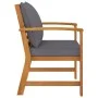 Garden chairs with dark gray cushions 2 pcs solid acacia wood by vidaXL, Garden chairs - Ref: Foro24-311832, Price: 182,44 €,...