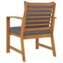 Garden chairs with dark gray cushions 2 pcs solid acacia wood by vidaXL, Garden chairs - Ref: Foro24-311832, Price: 182,44 €,...