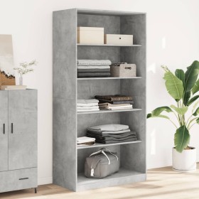 Armario de madera contrachapada gris hormigón 100x50x200 cm by , Wardrobes - Ref: Foro24-3307732, Price: 191,51 €, Discount: %