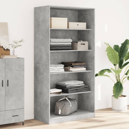 Grau-betonfarbener Sperrholzschrank 100x50x200 cm von , Kleiderschränke - Ref: Foro24-3307732, Preis: 191,51 €, Rabatt: %