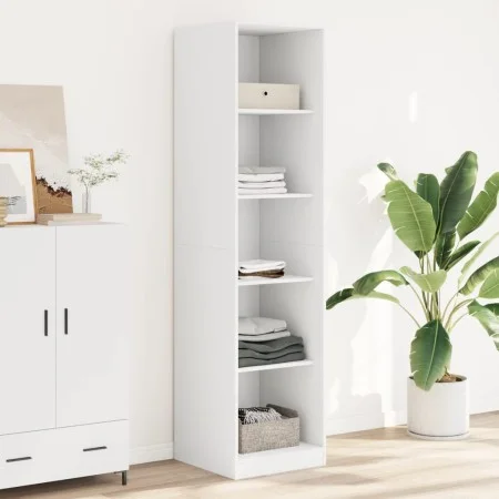 Armario de madera contrachapada blanco 50x50x200 cm de , Armarios roperos - Ref: Foro24-3307711, Precio: 190,07 €, Descuento: %