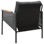 Juego de muebles de jardín con cojines 4 piezas acero negro by , Garden sets - Ref: Foro24-4009302, Price: 288,29 €, Discount: %
