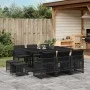 Set de comedor jardín 11 pzas con cojines ratán sintético negro von , Gartensets - Ref: Foro24-3210787, Preis: 525,82 €, Raba...