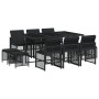 Set de comedor jardín 11 pzas con cojines ratán sintético negro von , Gartensets - Ref: Foro24-3210787, Preis: 467,59 €, Raba...