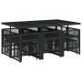 Set de comedor jardín 11 pzas con cojines ratán sintético negro von , Gartensets - Ref: Foro24-3210787, Preis: 467,59 €, Raba...