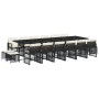 Set de muebles jardín 17 pzas con cojines ratán sintético negro von , Gartensets - Ref: Foro24-3210822, Preis: 897,24 €, Raba...