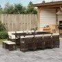Set muebles de jardín 13 pzas y cojines ratán sintético marrón de , Conjuntos de jardín - Ref: Foro24-3210801, Precio: 763,17...