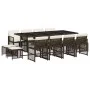 Set muebles de jardín 13 pzas y cojines ratán sintético marrón de , Conjuntos de jardín - Ref: Foro24-3210801, Precio: 763,17...