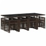 Set muebles de jardín 13 pzas y cojines ratán sintético marrón by , Garden sets - Ref: Foro24-3210801, Price: 679,31 €, Disco...