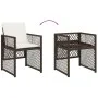 Set muebles de jardín 13 pzas y cojines ratán sintético marrón de , Conjuntos de jardín - Ref: Foro24-3210801, Precio: 763,17...