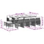 Set muebles de jardín 13 pzas y cojines ratán sintético marrón by , Garden sets - Ref: Foro24-3210801, Price: 679,31 €, Disco...