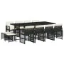 Set comedor de jardín con cojines 13 pzas ratán sintético negro by , Garden sets - Ref: Foro24-3210798, Price: 744,04 €, Disc...