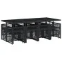 Set comedor de jardín con cojines 13 pzas ratán sintético negro by , Garden sets - Ref: Foro24-3210798, Price: 744,04 €, Disc...
