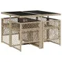 Set comedor de jardín 5 pzas con cojines ratán sintético beige de , Conjuntos de jardín - Ref: Foro24-3210718, Precio: 307,00...