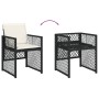 Garten-Essgruppe 7-teilig mit schwarzen Polstern aus synthetischem Rattan. von , Gartensets - Ref: Foro24-3210726, Preis: 390...