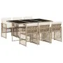 Set comedor de jardín 7 pzas con cojines ratán sintético beige by , Garden sets - Ref: Foro24-3210730, Price: 460,08 €, Disco...