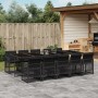Set de comedor jardín 11 pzas con cojines ratán sintético negro by , Garden sets - Ref: Foro24-3210751, Price: 681,76 €, Disc...