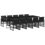 Set de comedor jardín 11 pzas con cojines ratán sintético negro by , Garden sets - Ref: Foro24-3210751, Price: 681,76 €, Disc...