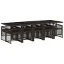 Set comedor de jardín 11 pzas y cojines ratán sintético marrón by , Garden sets - Ref: Foro24-3210753, Price: 819,02 €, Disco...