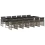 Set comedor de jardín con cojines 13 pzas ratán sintético gris by , Garden sets - Ref: Foro24-3210764, Price: 940,99 €, Disco...