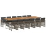 Set comedor de jardín con cojines 13 pzas ratán sintético gris by , Garden sets - Ref: Foro24-3210770, Price: 1,00 €, Discoun...