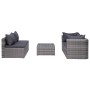 9-teiliges Gartenmöbel-Set und graue synthetische Rattankissen von vidaXL, Gartensets - Ref: Foro24-3059495, Preis: 900,60 €,...