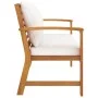 Garden bench 120 cm with cream cushions solid acacia wood by vidaXL, garden benches - Ref: Foro24-311829, Price: 170,69 €, Di...