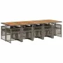 Set de comedor de jardín 11 pzas y cojines ratán sintético gris de , Conjuntos de jardín - Ref: Foro24-3210758, Precio: 884,5...