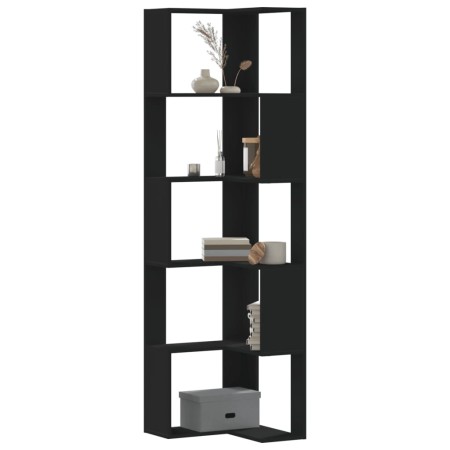 vi Estantería de esquina 5 niveles madera negro 50x50x179 cm by , Bookcases and shelves - Ref: Foro24-852583, Price: 87,19 €,...