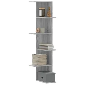Eck-Wandregal aus Sonoma-Griff in Grau aus Holz, 36,5x36,5x140 cm. von , Regale und Regale - Ref: Foro24-852632, Preis: 54,79...