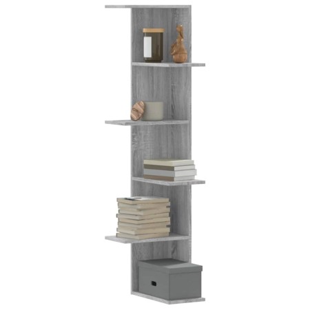 Estantería pared de esquina madera gris Sonoma 36,5x36,5x140 cm by , Shelves and shelves - Ref: Foro24-852632, Price: 55,83 €...