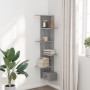 Estantería pared de esquina madera gris Sonoma 36,5x36,5x140 cm by , Shelves and shelves - Ref: Foro24-852632, Price: 55,83 €...
