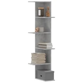 Eck-Wandregal aus grauem Holz und Beton 36,5x36,5x140 cm. von , Regale und Regale - Ref: Foro24-852630, Preis: 50,22 €, Rabat...