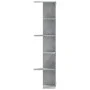 Estantería pared esquina madera gris hormigón 36,5x36,5x140 cm by , Shelves and shelves - Ref: Foro24-852630, Price: 51,13 €,...