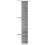 Estantería pared esquina madera gris hormigón 36,5x36,5x140 cm by , Shelves and shelves - Ref: Foro24-852630, Price: 47,31 €,...