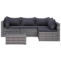 9-teiliges Gartenmöbel-Set und graue synthetische Rattankissen von vidaXL, Gartensets - Ref: Foro24-3059495, Preis: 900,60 €,...