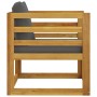 Garden chair with dark gray cushions solid acacia wood by vidaXL, Modular outdoor sofas - Ref: Foro24-311867, Price: 118,34 €...