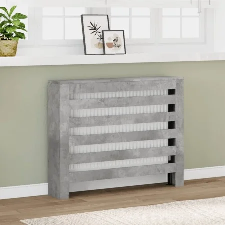 Heizkörperverkleidung aus grauem Holz und Beton 104x20x82 cm. von , Zubehör für Heizkörper - Ref: Foro24-852693, Preis: 65,15...