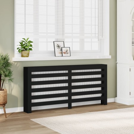 Cubierta de radiador madera de ingeniería negro 175x20x82 cm by , Accessories for heating radiators - Ref: Foro24-852709, Pri...
