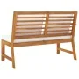 Garden bench 114.5 cm with cream cushions solid acacia wood by vidaXL, Modular outdoor sofas - Ref: Foro24-311836, Price: 189...