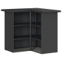 Mesa y taburetes altos jardín 3 piezas y cojines ratán PE negro by , Garden sets - Ref: Foro24-3261502, Price: 398,08 €, Disc...
