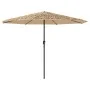 Sombrilla de jardín con LEDs poste acero marrón 324x324x247 cm de , Sombrillas - Ref: Foro24-4005122, Precio: 129,17 €, Descu...