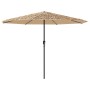 Sombrilla de jardín con LEDs poste acero marrón 324x324x247 cm by , Umbrellas - Ref: Foro24-4005122, Price: 131,41 €, Discoun...
