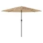 Sombrilla de jardín con LEDs poste acero marrón 324x324x247 cm de , Sombrillas - Ref: Foro24-4005122, Precio: 129,17 €, Descu...