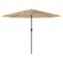 Sombrilla de jardín con LEDs poste acero marrón 324x324x247 cm by , Umbrellas - Ref: Foro24-4005122, Price: 131,41 €, Discoun...